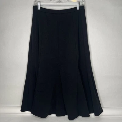 Falda midi tejida Simonton Says para mujer talla M negra cintura elástica giro baile Foto 1 de 4