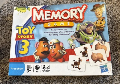 TOY STORY 3 Edition Memory Game Hasbro Disney Pixar Ages 3+ Buzz Woody Jessie - Image 1 of 4