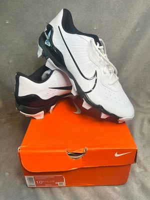 Botines de béisbol Nike Alpha Huarache 4 Keystone blancos/negros para hombre 10,5 nuevos Foto 1 de 4