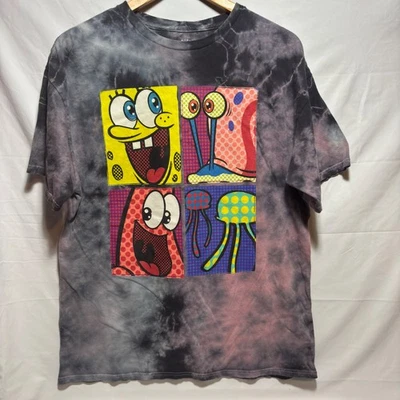 Футболка SpongeBob Patrick Gary Jellyfish поп-арт галстук-краситель размер XL Nickelodeon 2021 - Изображение 1 из 4