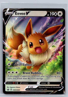 Eevee V SWSH065 SWSH: Sword & Shield Promo Cards Holo Pokemon TCG - NM - Image 1 of 4