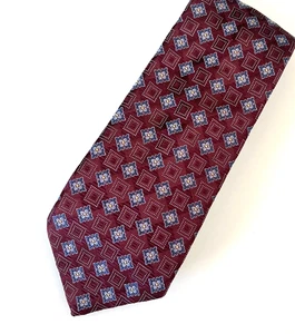 Hugo Boss Luxus Krawatte Bordeaux Blumen Seide Krawatte Made in Italy 3,75x60" - Bild 1 von 3