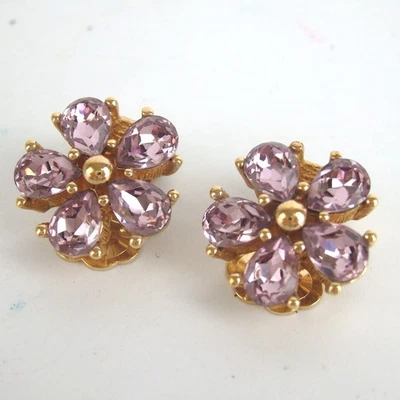 Pendientes de metal en forma de flor Christian Dior usados Foto 1 de 4