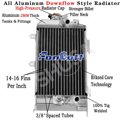 2 Row Radiator Cooler Fit 2008-2013  2009 2010 KAWASAKI KLR650 KLR 650 Foto 1 de 4