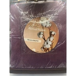 Safdie Boutique Collection Purple King Size Thermal Blanket 90x108 in. NIB - Picture 1 of 2