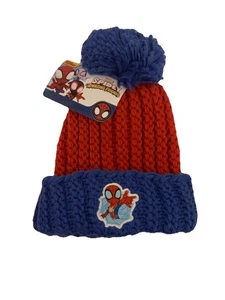 Marvel Spider-Man Knitted Beanie with Pom Pom SPIDEY toddler / child hat boggin  - Picture 1 of 6