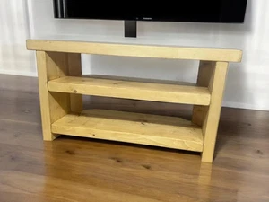 Rustic Handmade Corner Tv Stand with Shelves - Picture 1 of 1