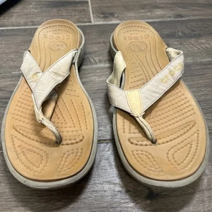 Crocs Adult Baya II Flip Flops ,Orange Comfortable Beach Sandals Men 12 - Picture 1 of 12