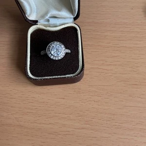 925 Silber Ring Zirkonia Halo Design Größe P - Bild 1 von 6