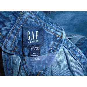 GAP Kids Size XXL Bib Overalls Denim Pants Jean Distressed 26X29 - Picture 1 of 6
