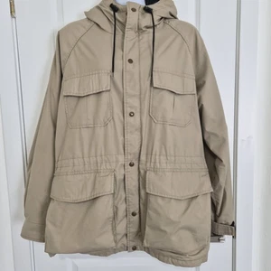 Vintage Eddie Bauer Jacke Herren XXL Khaki Wolle Kariert Gefüttert Mantel Parka USA - Bild 1 von 24