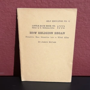 How Religion Began Joseph McCabe Little Blue Book No.1772 1943 Haldeman-Julius - Picture 1 of 3
