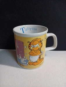 Garfield Katze Vintage Kaffeetasse Becher Stier Geburtstag Astrologie lustig Horoskop - Bild 1 von 6