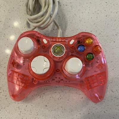 Pink Palooza Rock Candy Wired Controller Transluscent XBOX 360 PL-3760 Tested - Image 1 of 4