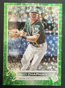 2022 Matt Chapman Topps Series 1  #176 Green Foil SP 438/499 - Picture 1 of 3