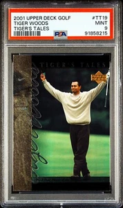 2001 Upper Deck Tiger Woods ROOKIE Tiger's Tales #TT19 PSA 9 MINT - NEW SLAB - Picture 1 of 3