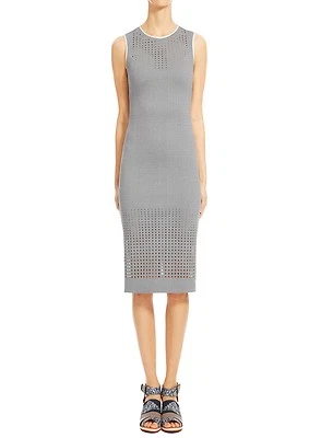 NWT Clover Canyon GREY LASERCUT SLEEVELESS MIDI DRESS SIZE: XS - Image 1 of 3