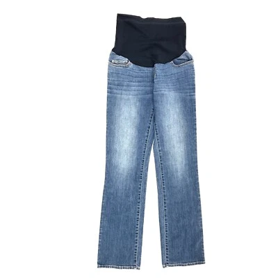 Pantalones de mezclilla Liz Lange Maternity Bootcut panel completo para mujer talla 4 azul lavado oscuro Foto 1 de 4