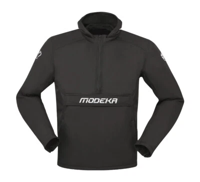 Modeka Braker Softshell Hoodie Overheadjacke Motorrad schwarz - Bild 1 von 2