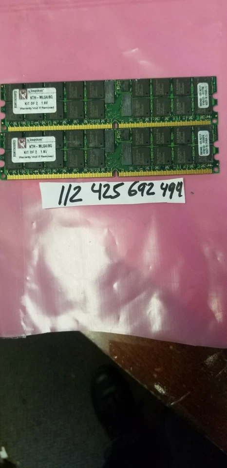  8GB KIT 2X 4GB DDR2 PC2-3200R DDR2-400MHZ 2546X4 36CHIPS 240PIN ECC REGISTERED - Image 1 of 1