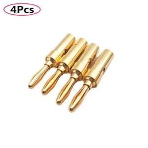 4Pcs Pure Copper Wire Binding Post Terminals Cross Banana Plug Connector New - Picture 1 of 6