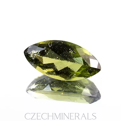 1.75ct MOLDAVITE tektite faceted loose gem MARQUISE 12X6MM #CM1047 - Image 1 of 3