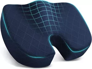 Seat Cushion - Memory Foam Cushion for Office Chair, Car Seat, Airplane,Bleacher - Picture 1 of 7
