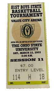 Lebron James 2003 Final High School Basketball Game Ticket Stub State Tournament - Picture 1 of 2