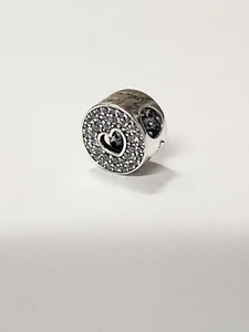 AUTHENTIC PANDORA PAVE AND HEART ANNIVERSARY CHARM #791977CZ - Picture 1 of 8