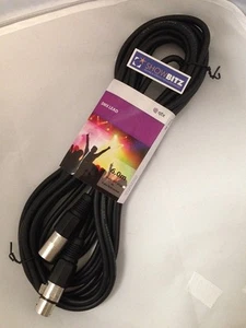 6m 3-pin XLR DMX cable de extensión flexible escenario iluminación teatro QTX parche - Imagen 1 de 1