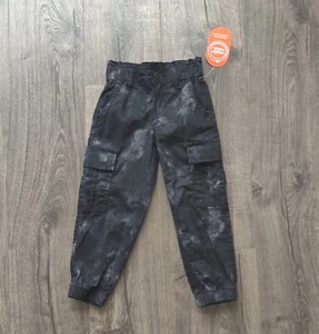 Wonder Nation Boys Black / Gray Cargo Jogger Pants Size XS (4-5) New With Tags - Picture 1 of 11