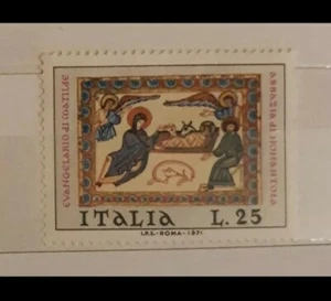FRANCOBOLLO (EVANGELARIO DI MATILDE £IRE 25) 1971 - Foto 1 di 2
