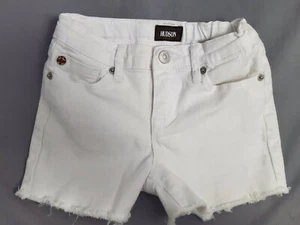 Girls White Denim Cut Off Shorts, Hudson Brand, Girls Size 6 - Picture 1 of 8