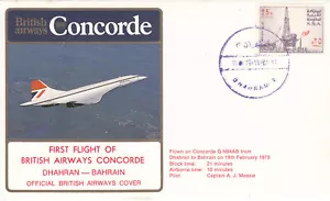 (132031) LIQUIDACIÓN Concorde 1er Vuelo Volado Dhahran Bahrein 1979 - Imagen 1 de 2