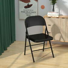 Steel Folding Chair, Indoor,Teens and Adult, Black