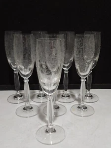 SET OF 8 - PIER 1- ELIZA Fluted Champagne Glasses 8 3/4" - Picture 1 of 8