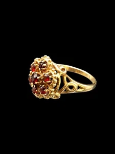 Vintage 10K Solid Yellow Gold Ruby Ring 4.3g Size 7.5 - Picture 1 of 11