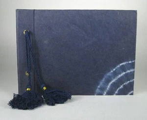 Blank Tie Dye Notebook Journal Shibori Blue Tassels Art Book Diary Size 9 x 6   - Picture 1 of 8
