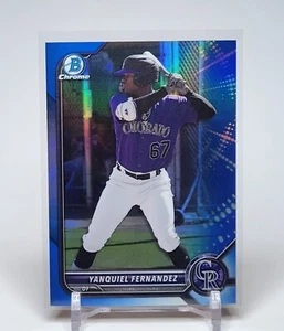2022 Bowman Chrome Yanquiel Fernandez #BDC146 Blue Refractor Prospect /150 - Picture 1 of 2