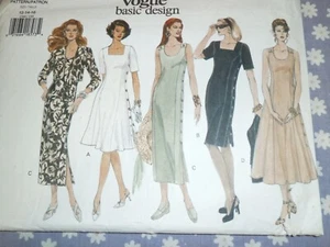 VOGUE 1340 MISSES PETITE SIDE BUTTON DRESSES /2 LENGTHS PATTERN-UNCUT-12-14-16- - Picture 1 of 4