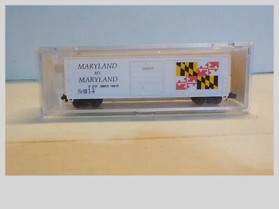 N Scale Vintage Bev-Bel 22003 Maryland 50 ft Evans Freight Boxcar BBCX 19913 - Image 1 of 4