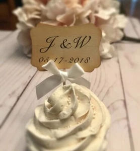 Custom Wedding cupcake toppers, vintage wedding cupcake toppers, vintage - Picture 1 of 1