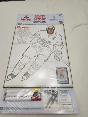 2012 Tim Hortons Sidney Crosby NHL hockey placa para colorear con caballete de 3 marcadores Foto 1 de 4