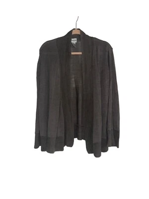 Chico’s Suéter Mujer’s Talla 3 (XL) Seda Taupe Frente Abierto Cárdigan Boho Foto 1 de 4