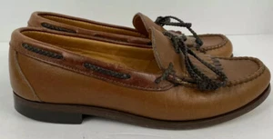 Heartland Herren Kiltie Slipper Leder Bootsschuh Leger Braun Halbschuh Gr. 8 - Bild 1 von 7