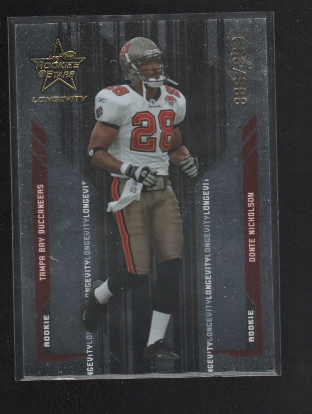 DONTE NICHOLSON 2005 LEAF ROOKIES & STARS LONGEVITY ROOKIE CARD #157  /599 - Image 1 of 1