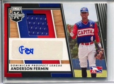 2022 Panini Elite Extra Edition [DPL Material Auto] #DMS-AF Anderson Fermin - Image 1 of 2