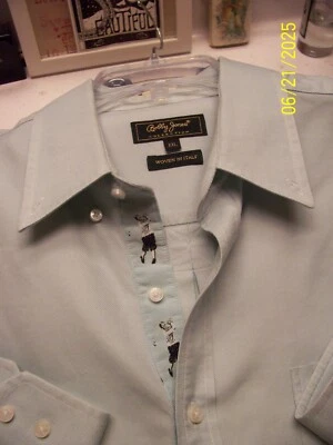 Hombre XXL 54" Bobby Jones Golf Abotonado Lux Vestido Camisa Talla 17 35-36 Gran Joya Foto 1 de 4