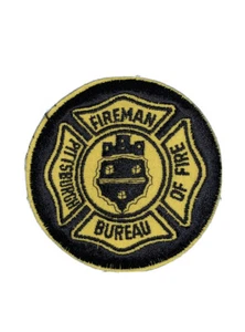 Vintage 1970er Feuerwehrmann Pittsburgh Bureau Of Fire Uniform Jacke Aufnäher Wappen 419T - Bild 1 von 4
