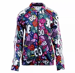 Adidas x Hattie Stewart SST Track Print Jacket Eyes Women Size XS NEW - Picture 1 of 6